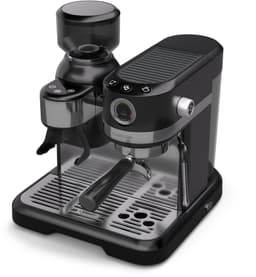 Klarstein Koffiemachine Bella Café portafiltermachine Met Maalwerk – 19 Bar, 1.550 W, 1,4-l-Watertank, Ingebouwd Kegelmaalwerk, Melkopschuimer, 2 Tasseninzetten, Thermo-blok, Zwart - Espressomachine,4L - voor Keuken - LED — thumbnail 2
