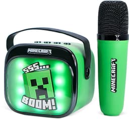 Minecraft - karaoke set voor kinderen - draadloze microfoon en speaker - met lichteffecten - stemvervorming — thumbnail 1