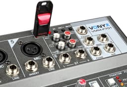 Mengpaneel - Vonyx VMM-F701 - Professionele 7-kanaals mixer met o.a. mp3 speler, echo en delay effecten — thumbnail 5
