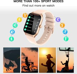 Fairweather Smartwatch Pro – Heren & Dames – HD – Stappenteller – Slaapmeter – hartslagmeter – Geschikt voor iOS en Android - rose goud — thumbnail 3