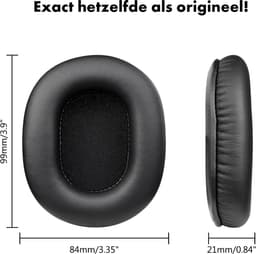 Phreeze Oorkussens Geschikt voor de Audio Technica ATH-M50X M50XBT M50RD M40X M30X M20X MSR7 SX1 Vervangende Oor Kussens - Ear Pads Oor Kussen - Zwart — thumbnail 4