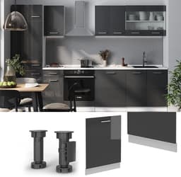 Afwasmachinepaneel R-Line Antraciet Glanzend 60 cm — thumbnail 3