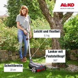 Accu-mulchmaaier 22 cm maaibreedte, 3-voudige maaihoogteverstelling, Li-ion accu, oplader, mulchfunctie, geschikt voor gazons tot 50 m² — thumbnail 4