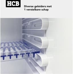 HCB® - Professionele Horeca Minibar koeling - 32L - Mini Koelkast met glazen deur - Kleine drankenkoelkast - D - Zwart - Flessenkoelkast - Bier koelkast - tafelmodel - 45.2x38.5x48.6 cm (DxBxH) - 11 kg - Frigo - 9967 — thumbnail 5