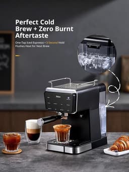 Volautomatische Espressomachine met 20 Bar Pomp en Geïntegreerde Melkopschuimer - 6 Dranken — thumbnail 4