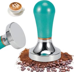 Espresso Tamper - Koffie Aanstamper - Koffie Bereiden - Gelijkmatige Drukverdeling - 57 mm - Lichtblauw — thumbnail 1