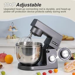 Standmixer 1500W Keukenmachine met RVS Kommen en 10 Snelheden — thumbnail 4