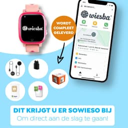 Wiesba WB15 - smartwatch kinderen - gps horloge kind - kinderhorloge bellen - gps tracker kinderhorloge - kinderhorloge met gps - kinderhorloge - Roze — thumbnail 3