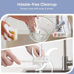 Foodprocessor en vleesmaler met glazen en roestvrijstalen kommen, 450W motor en oververhittingsbeveiliging — thumbnail 5