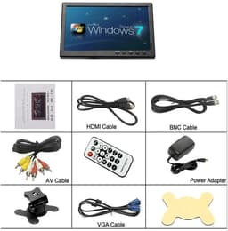 Milova Mini-monitor - 10.1 inch HD LCD-scherm - HDMI VGA AV USB BNC en DC 12V. invoer - Automonitor - Ondersteuning desktop - Secundair scherm — thumbnail 3