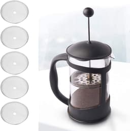 Vervangfilter voor French Press - 5 stuks - 80 Mesh RVS Filter voor 350ml Koffiezetapparaat - Koffie - Espresso - Thee Machines — thumbnail 5