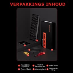 MADLIONS MAD 60 HE RGB - Gaming Keyboard (Toetsenbord) - 60% - 8KHz - 0.04mm Rapid Trigger - Magnetisch - RGB - 61 Toetsen - Side-Printed - Zwart — thumbnail 3