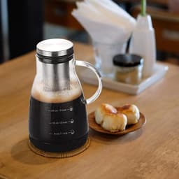 960ml Iced Coffee Makers - Filter Cold Brew Espresso Machine - Portable Travel Camping Lead-free Glass Coffee Press With Stainless Steel Percolator - Coffee Bottle 1-3 Cups - Koffiezetapparaat - Campingaccessoires — thumbnail 2