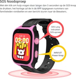 DrPhone KidsTimeX14 – 4G Kinder Smartwatch met GPS - WhatsApp – Videobellen – Bluetooth – Hotspot – SOS – Nederlandse Mobiele App - Camera & 1.83” HD Touchscreen – Simkaart Slot - IP67 Waterdicht - Groen/Zwart — thumbnail 3