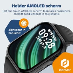 Denver Smartwatch - Hartslagmeter - 100 sportmodi - Saturatiemeter - Volledig Belfunctie - SWG159 — thumbnail 4