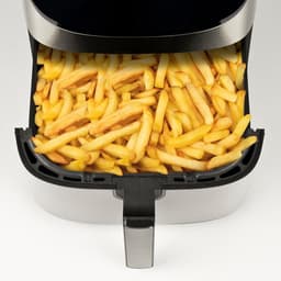 Airfryer XXL - Heteluchtfriteuse Friggitrice - Gezond Koken - Snelle Luchtcirculatie - 8 Liter - Zwart/Staal — thumbnail 2