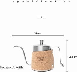 NatuurNook® - Wildernis Draagbare Buiten Koffieset - Met Extra Gratis kopje - RVS - Verse Koffiemaker - Kamperen - Cafetiere - Gooseneck kettle, Koffiebonenopslagcontainer, filterzakken, koffiekopje, koffiemolen, tas - cadeau — thumbnail 4