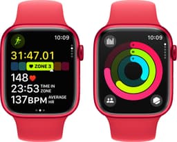 Apple Watch Series 9 - GPS + Cellular - 45mm - (PRODUCT)RED Aluminium Case with (PRODUCT)RED Sport Band - M/L — thumbnail 4