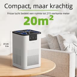 Luchtreiniger - Air Purifier - Luchtfilter met Nachtlamp - Huisdierpollen en Schilfers - Wit — thumbnail 2