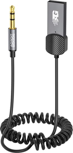 AdroitGoods USB Bluetooth Aux Receiver Ontvanger - Auto - Bluetooth 5.0 Zender - Kabel - Carkit — thumbnail 1