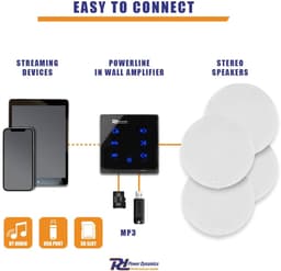 Power Dynamics A100 badkamerspeaker set - Bluetooth speaker voor badkamer - 5 Inch - 160W - Zwart — thumbnail 5