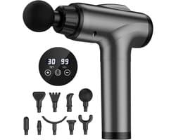 Diep Weefsel Massagepistool - Handheld Percussie Massage voor Spierpijn en Atleten - 30 Snelheden - Grijs