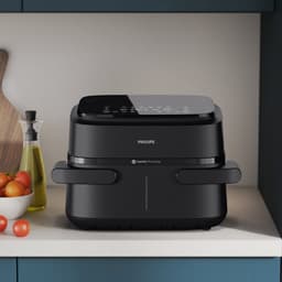 Philips Airfryer 1000-serie Dual Basket - Na154/00 Dubbele Mand Flexible 71 L Tot 5 Personen Zwart — thumbnail 2