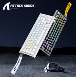ATTACK SHARK X68HE - Magnetic Switch Wired Gaming Toetsenbord - 66keys - Side Printed PBT Keycaps - RGB - Decorative Lanyard - 8Khz - 0.01mmRT - 0.125ms - Moonlit Night — thumbnail 3