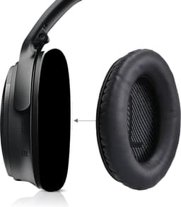 kwmobile 2x oorkussens geschikt voor Bose Quietcomfort 35 35II 25 15/QC35 QC35II QC25 QC15 - Earpads voor koptelefoon in zwart — thumbnail 3