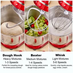 Keukenmixer - Keukenmachine - Foodprocessor - Keukenrobot - LED Display - 6 Snelheden - 1200W - Stil DC-Motor - Elektrische Foodmixer - Zilver — thumbnail 3
