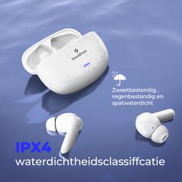 SoundFront Ultimate Draadloze Oordopjes - Bluetooth Oortjes - 26dB Active Noise Cancelling - Oortjes draadloos - Sport oordopjes - Geschikt voor smartphones & laptop - Wit — thumbnail 2