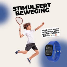 Denver Smartwatch Kinderen - Bellen/SMS/Whatsapp - Voor Android & iOS - Stappenteller - Slaapactiviteit - Hartslag, Bloeddrukmeter, Sportmodus - SWK120BU — thumbnail 4