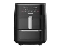 Heinner Dubbele Heteluchtfriteuse – 1500–1850W – 11L Totale Capaciteit – 6L + 5L – Airfryer Oven – Digitaal Display – Touchbediening – 10 Programma’s – Sync Cook & Sync Finish – Zwart