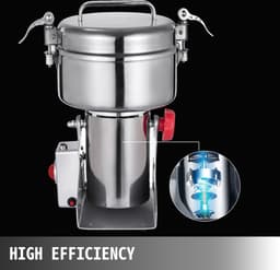 Grinder Molen 1800 W Swing Type Graanmolen Machine 750 G Elektrische Graanmolen van 304 Roestvrij Staal met een 26000 t/min — thumbnail 2