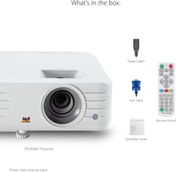 SnelShoppen - DLP Beamer voor Business Presentaties - WUXGA 3500 ANSI Lumen - 2x HDMI - 1.1x Zoom - 2 Watt Luidspreker - Wit voor Kantoor en Thuisgebr — thumbnail 5