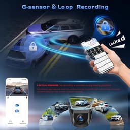 Dashcam voor auto - Zwart - Geschikt voor VW Tiguan 2018-2024 - 4K Ultra HD met WiFi en Parkeermodus - Achteruitkijkspiegelcamera — thumbnail 3