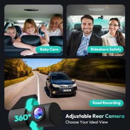 Dashcam voor auto - Zwart - G980H-set - 4K + 2K Dual Camera met GPS en Wifi - Met 24/7 Parkeerbewaking en Nachtzicht — thumbnail 4