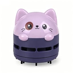 Mini Tafelstofzuiger op Batterijen, Draagbare Bureaustofzuiger voor Kantoor, Thuis, Computertoetsenborden en Klaslokalen（paars） — thumbnail 1