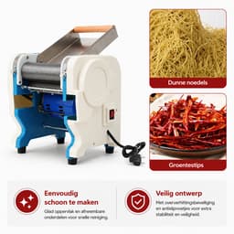 DPLUNIQ Snijmachine - Groentesnijder - Keukenmachine - Foodprocessor - Droge/Verse Ingrediënten - 550W - 38x33x37cm - Wit/Blauw — thumbnail 2