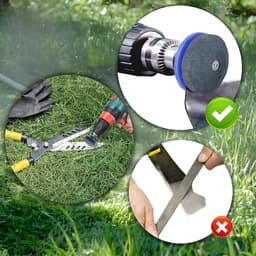 SnelShoppen - Set van 6 Grasmaaier Mes Slijpers, Universele Premium Mes Slijper voor Elektrische Boormachines en Tuingereedschap, Dubbel Corundum, Rob — thumbnail 3