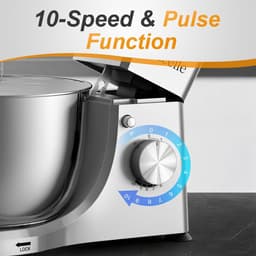 SnelShoppen - Foodprocessor SM1521 - Kneedmachine - Keukenapparaat - Zilver - Multifunctioneel - Voor Bakken, Mixen, Hakken - 3,5L Inhoud - Ideaal voo — thumbnail 4
