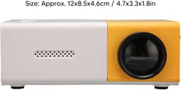 SnelShoppen - Mini Projector Draagbare Film Projector HD 1080P voor USB, HDMI, Geheugenkaart, Micro USB, USB C - Ideaal voor Tablet, Laptop, Telefoon, — thumbnail 3