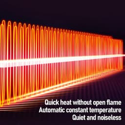Draagbare Ruimteverwarmer - Kleine Verwarming - Persoonlijk Comfort - Draaibare Kop - 170W - Wit — thumbnail 4