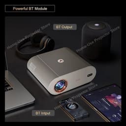 Alincoo - D7W - Beamer - Projector Beamer - Mini Meamer - Full HD 1080P - 1920x1080dpi - Automatische focus - 5G - met WiFi - 1300 Lumens - Wit — thumbnail 1