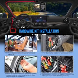 Mini USB Dash Cam Hardwire Kit 12 V-24 V naar 5 V/2,5 A voor time-lapse-opname/24 uur parkeermonitor Converteert Auto Dash Camera-oplader 320 cm kabelset met laagspanningsbeveiliging — thumbnail 3