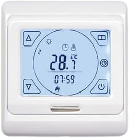 Slimme Thermostaat - Vloerverwarming Controller - Energie Besparen - Dubbele Temperatuursensoren - 10.2 x 9.4 x 6.5 cm - Wit — thumbnail 1