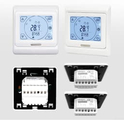 Slimme Thermostaat - Vloerverwarming Controller - Energie Besparen - Dubbele Temperatuursensoren - 10.2 x 9.4 x 6.5 cm - Wit — thumbnail 3