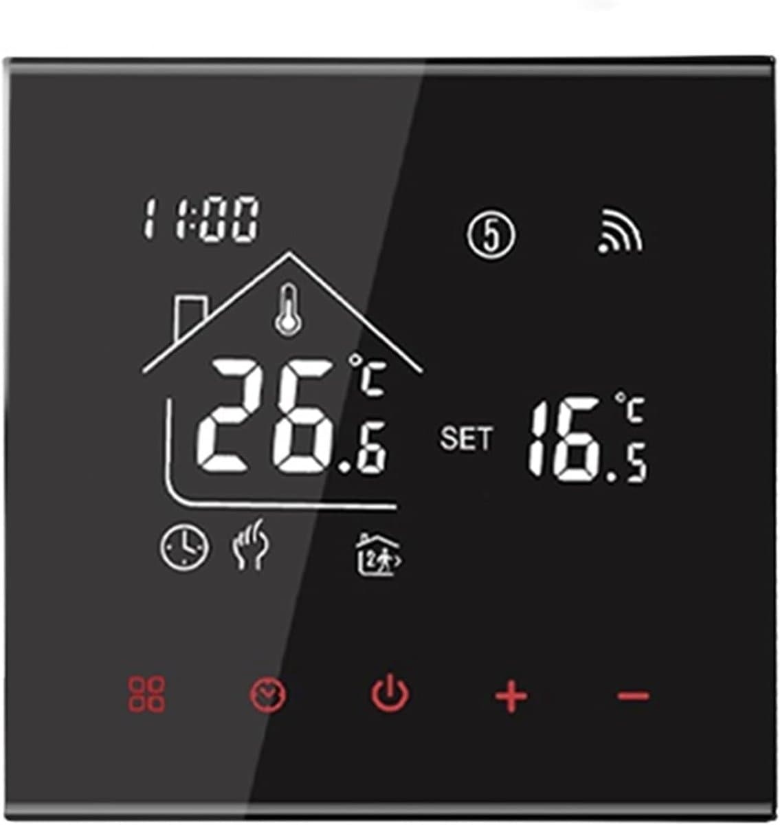 Slimme Thermostaat Wifi - Programmeerbare Thermostaat - Energie Besparen - App Afstandsbediening - 16A/3A - Wit/Zwart — afbeelding 1