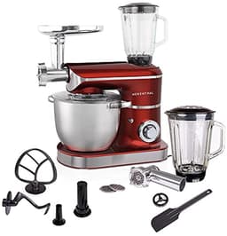Keukenmachine - Mixer Deegmaker - Koken Bakken - Krachtige 2200W Motor - 7.5 Liter Kom - Rood — thumbnail 2