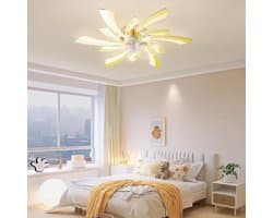 Plafondventilator met Verlichting - Ventilatorlamp - Comfort in Huis - 6 Snelheden Dimbare LED - 78 cm - Goud